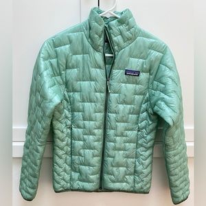 Patagonia light green Micro Puff women jacket XXS